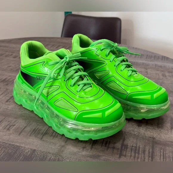 Neon Green Men's Sneakers - Picture 6 of 6